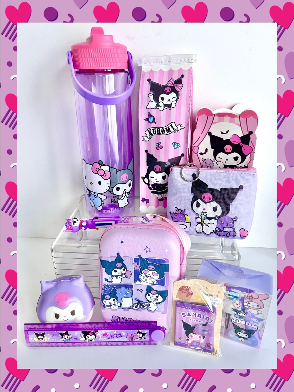 💜(KUR341) Kuromi Adorable 10-Piece Fun Bundle!